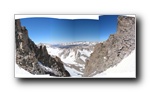 Panoramic 04 View from snow chute with Mt Versteeg and Barnard on left